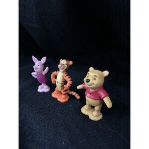 Vintage 1990’s Set Of Three Winnie The Pooh  Mini Characters/ Figure,/ Toy